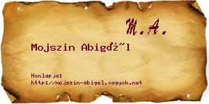 Mojszin Abigél névjegykártya